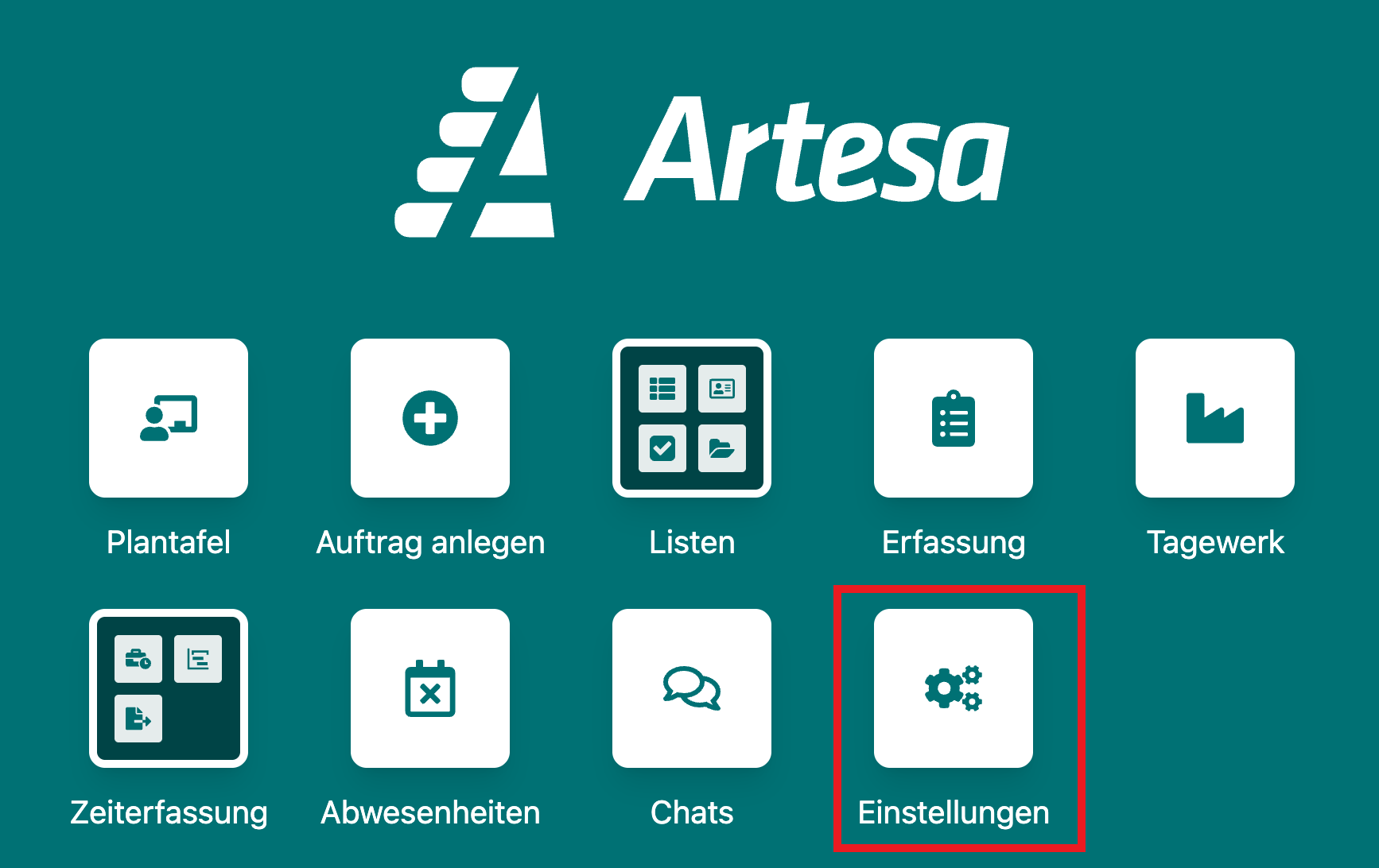 Navigation Mitarbeitereinstellung