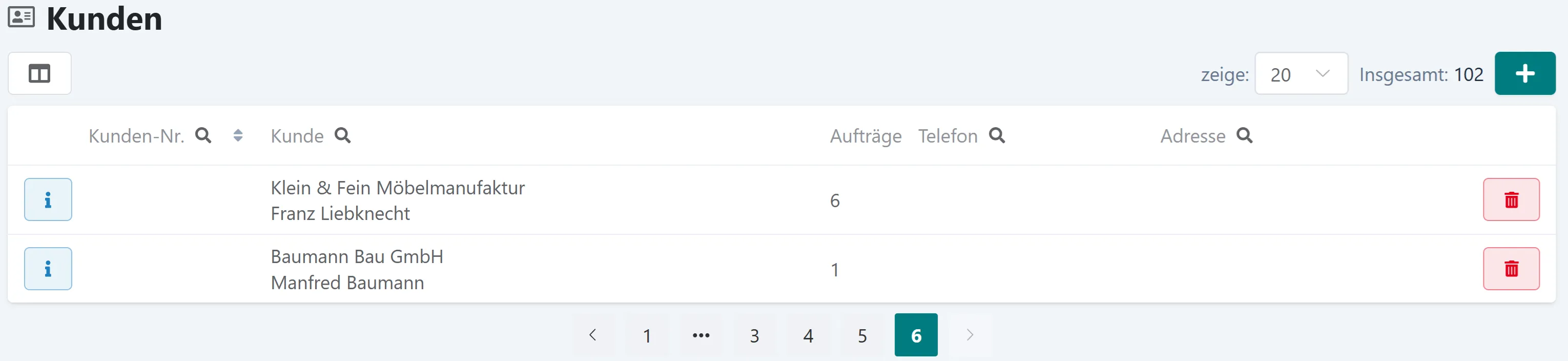 Kundenliste